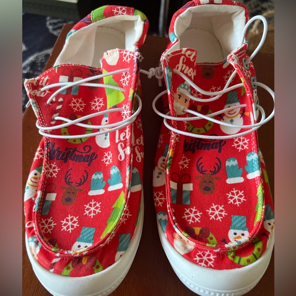 Festive Red Christmas Flats